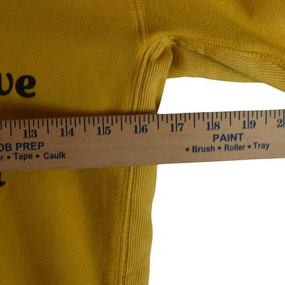 Wildfox Yellow Graphic Sweatshirt Size S Y2K Cropped Pullover Los Angeles - Picture 6 of 6